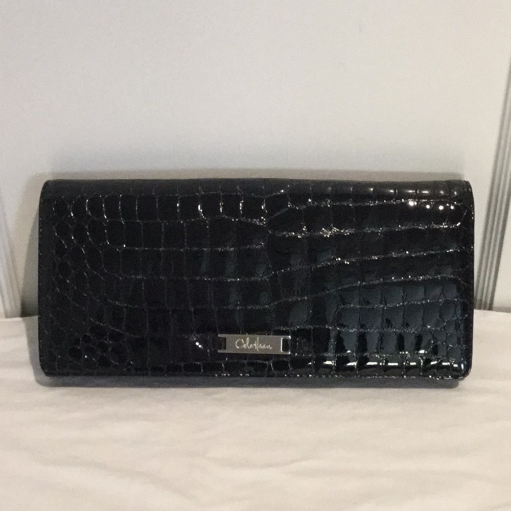 NWOT Cole Haan  black patent clutch